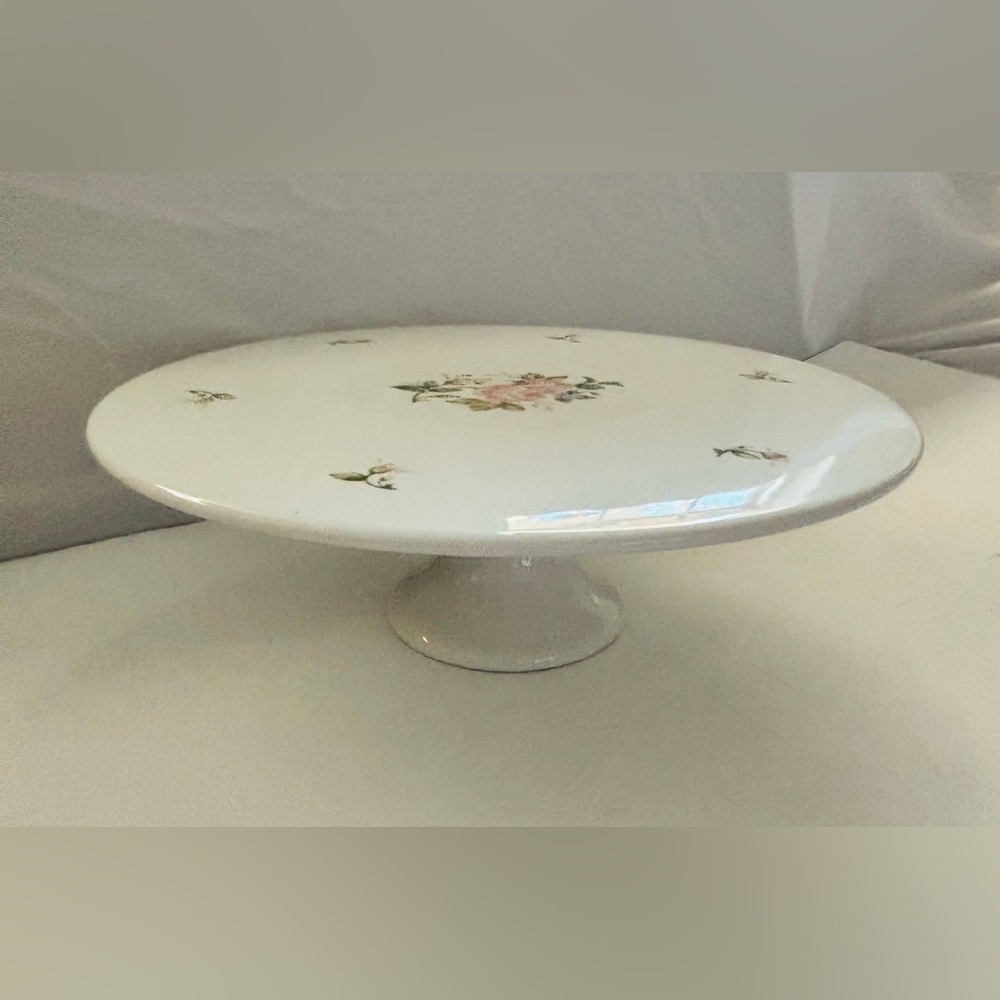 Gorham 1831 Lady Anne 12” Pedestal Cake Plate Ceramic